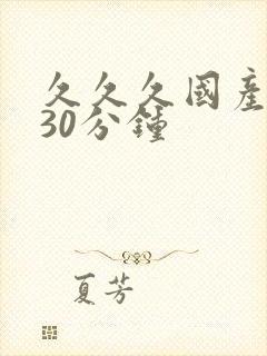 久久久国产高潮30分钟封面