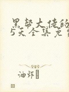 黑帮大佬的365天全集免费封面