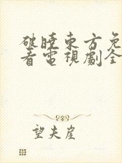 破晓东方免费观看电视剧全集