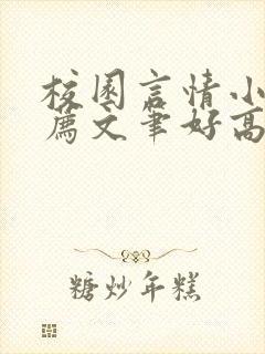 校园言情小说推荐文笔好高质量完结