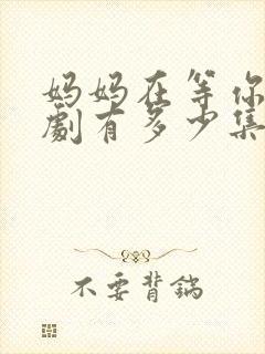 妈妈在等你电视剧有多少集封面