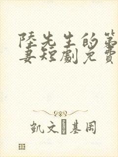 陆先生的第一宠妻短剧免费观看