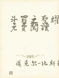 斗罗之圣耀本体免费阅读