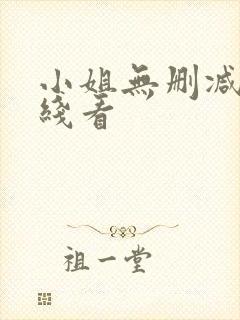 小姐无删减版在线看封面