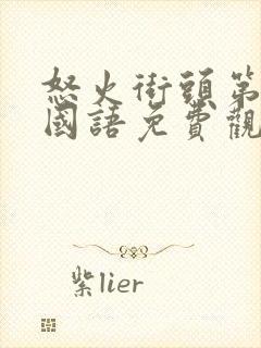 怒火街头第二部国语免费观看封面