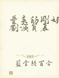 爱来的刚好电视剧演员表