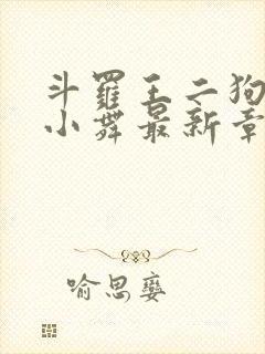 斗罗王二狗浮神小舞最新章节内容