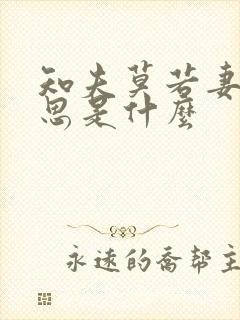 知夫莫若妻的意思是什么