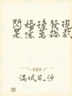 闪婚后发现老公是亿万总裁封面