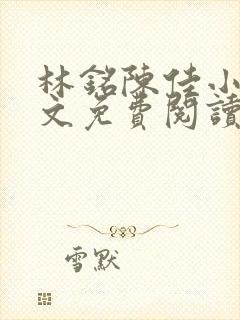 林铭陈佳小说全文免费阅读最新章节