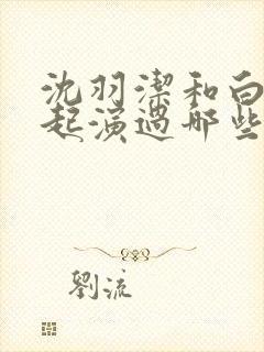 沈羽洁和白鹿一起演过哪些电视剧封面