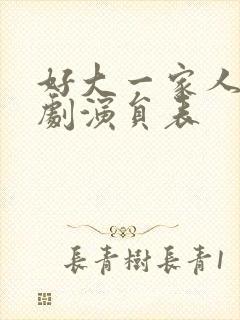 好大一家人电视剧演员表封面