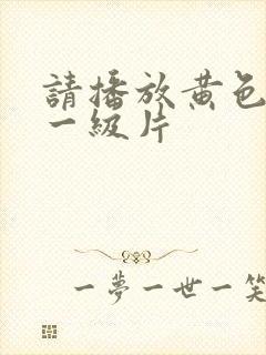 请播放黄色录像一级片