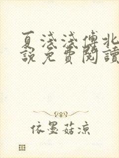 夏浅浅傅北宸小说免费阅读最新章节