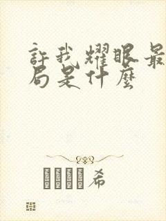 许我耀眼最后结局是什么