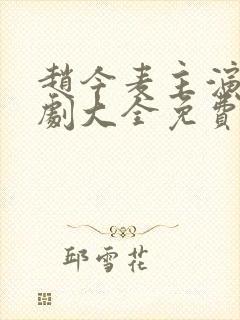 赵今麦主演电视剧大全免费观看封面