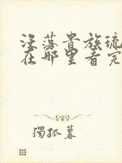 没落贵族琉璃川在哪里看完整版