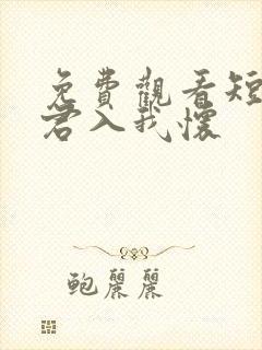 免费观看短剧请君入我怀封面