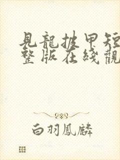 见龙披甲短剧完整版在线观看