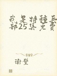 我是特种兵第一部25集免费观看