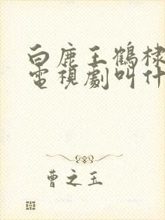 白鹿王鹤棣演的电视剧叫什么