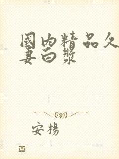 国内精品久久人妻白浆