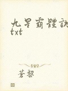 九星霸体诀下载txt封面