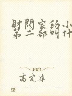 财阀家的小儿子第二部叫什么