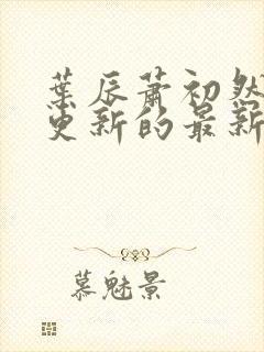 叶辰萧初然今天更新的最新章节