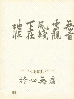 地下风云无删减版在线观看免费