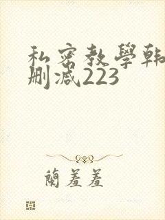 私密教学韩漫无删减223