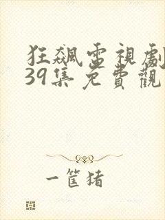 狂飙电视剧1到39集免费观看