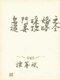 名门暖婚之权爷追妻攻略全文在线阅读