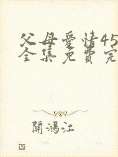 父母爱情45集全集免费完整版高清封面