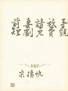 前妻请放手许磊短剧免费观看