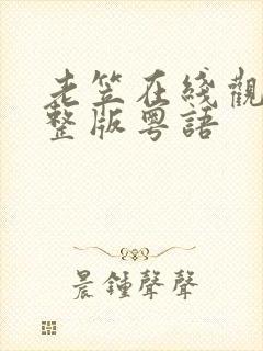 老笠在线观看完整版粤语