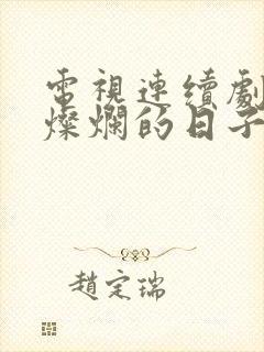 电视连续剧生逢灿烂的日子