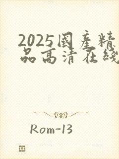 2025国产精品高清在线