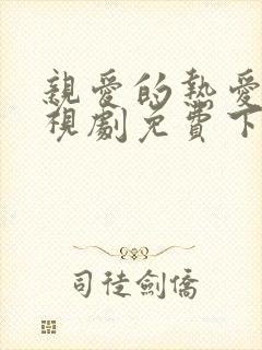 亲爱的热爱的电视剧免费下载观看封面