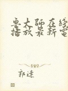 鲁大师在线观看播放最新电视剧视频