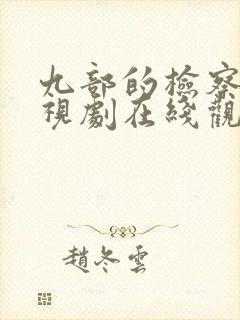 九部的检察官电视剧在线观看全集