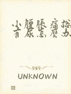 小腹胀痛总感觉有尿怎么办