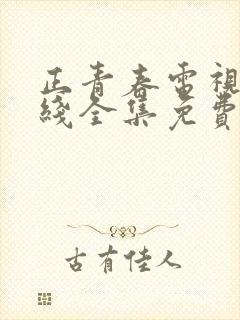 正青春电视剧在线全集免费观看完整