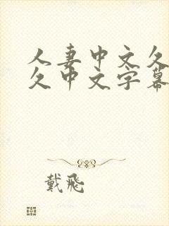 人妻中文久久久久中文字幕