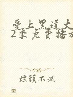 爱上黑道大佬第2季免费播放