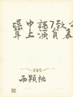 碟中谍7致命清算上演员表封面