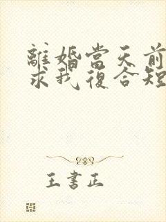 离婚当天前夫跪求我复合短剧免费观看