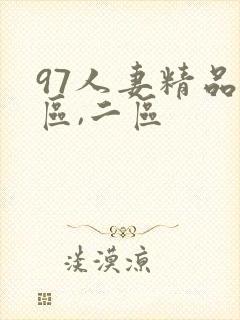 97人妻精品一区,二区封面