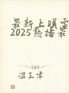 最新上映电视剧2025热播最火剧