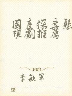 国产探案悬疑电视剧推荐